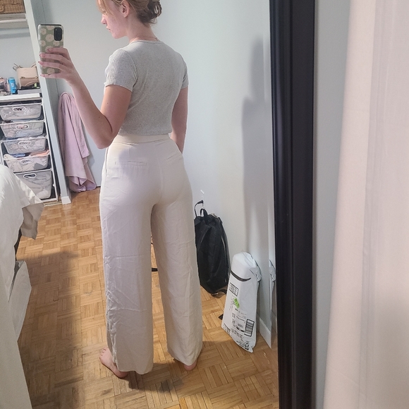 Zara Beige FULL LENGTH PANTS - Picture 3 of 4